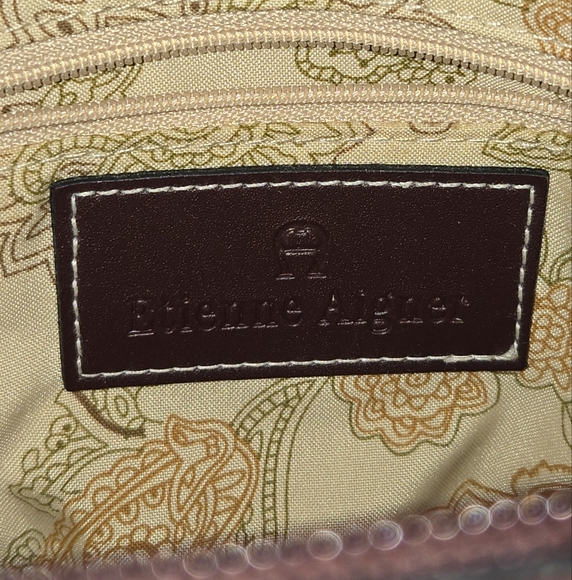 Etienne Aigner VTG Woven Paper & Jute Straw Three Section Shoulder Bag 13"X7"X4" - Picture 13 of 13